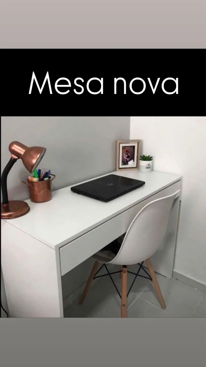 Mesa nova para estudo ou escritório e maquiagem e manicure 