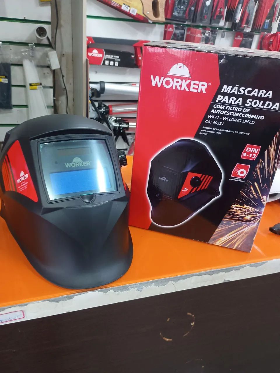 Máscara de Solda com Filtro de Autoescurecimento Worker - Foto 3
