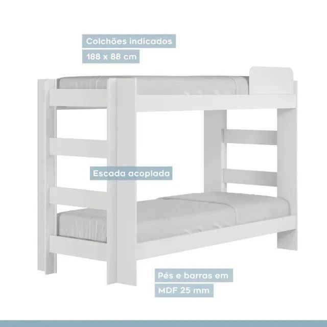 Beliche 100% MDF Flórida (FAZEMOS ENTREGA EM ATE 24 HORAS) - Foto 2