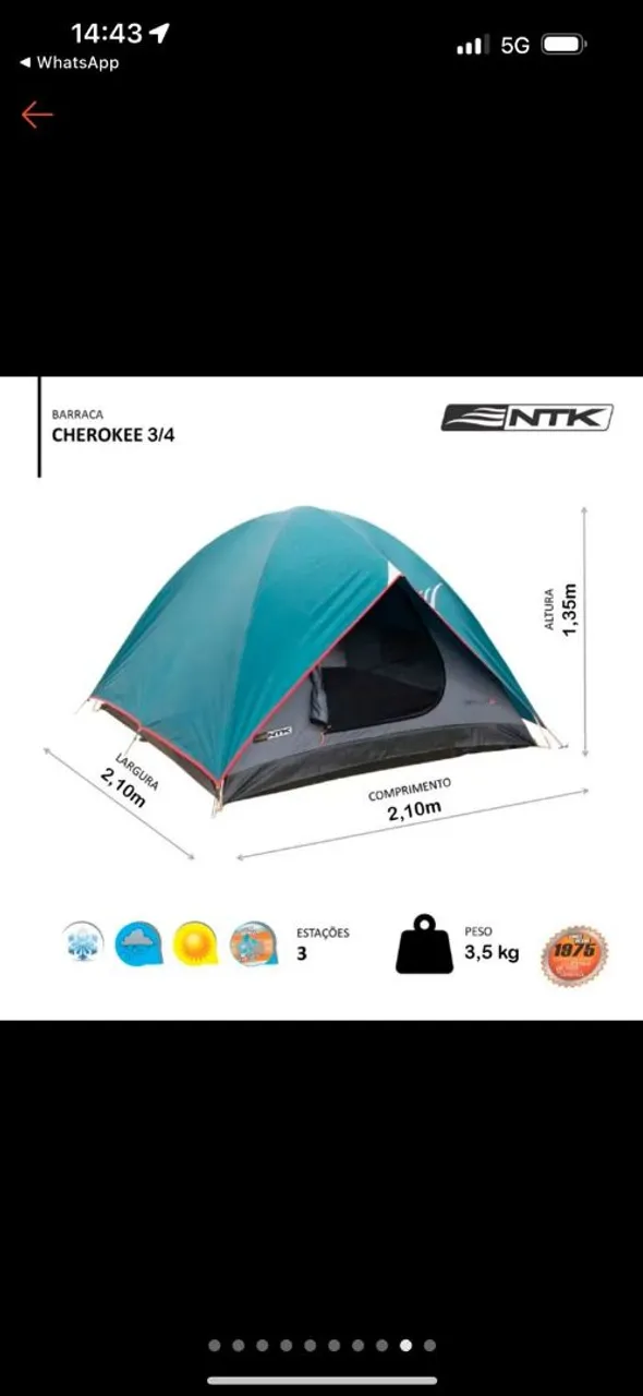 Barraca Cherokee 3/4 NTK