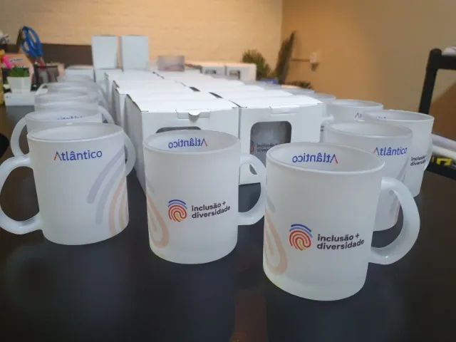 Caneca de vidro personalizada jateada 325ml - Foto 3