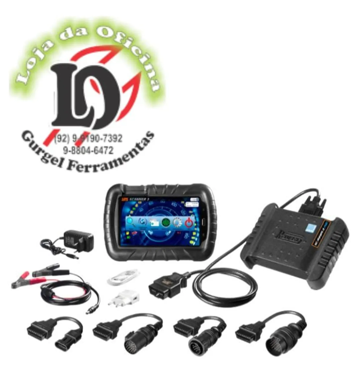Scanner 3 com tablet + Kit Diesel Leve