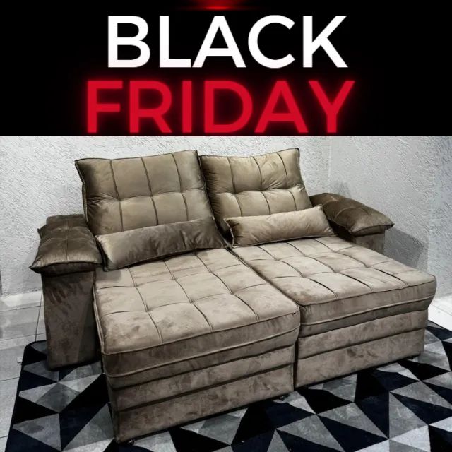 sofa retratil bege com molas na promoção - Foto 2