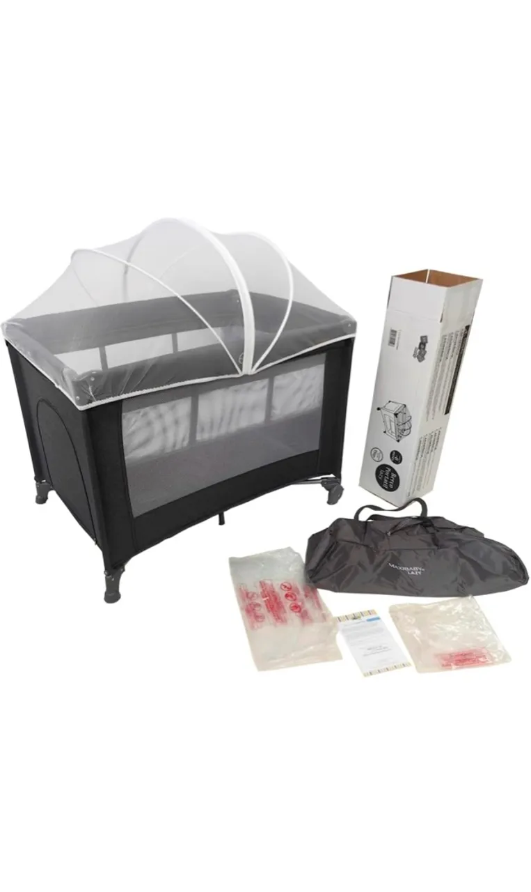 Berço portátil com mosquiteiro - MaxBaby Lazy