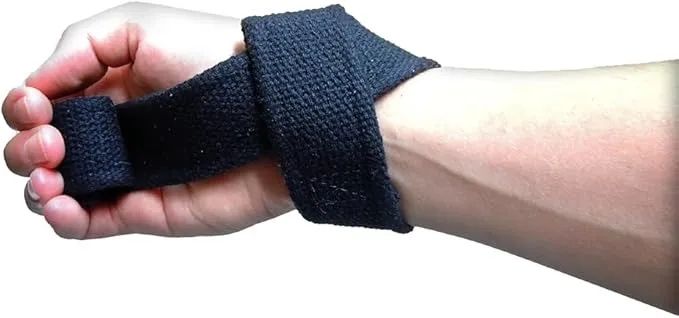 Punch Strap Musculação - Preto - Par - 100% Algodão - Power Lifiting, Levantamento De Peso - Foto 2