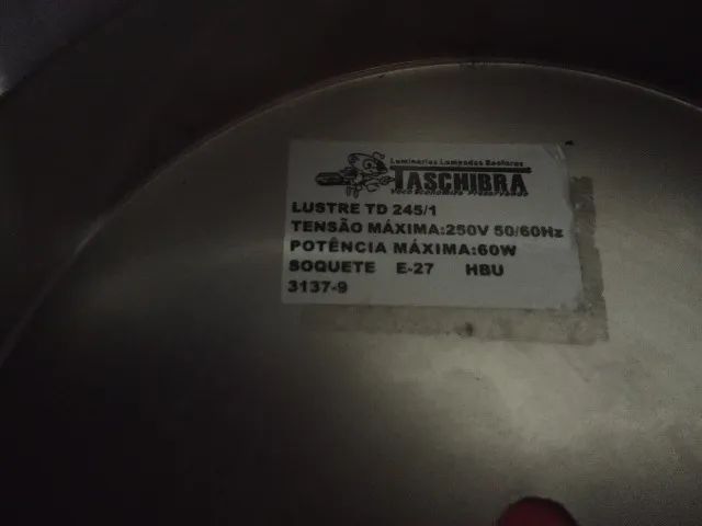 Lustre Taschibra TD 245/1 E-27 - Foto 4