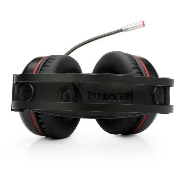 Headset Gamer Redragon Icon H520 P3 C/ Adaptador P2 e USB 7.1 Preto/Vermelho -  WZetta - Foto 4