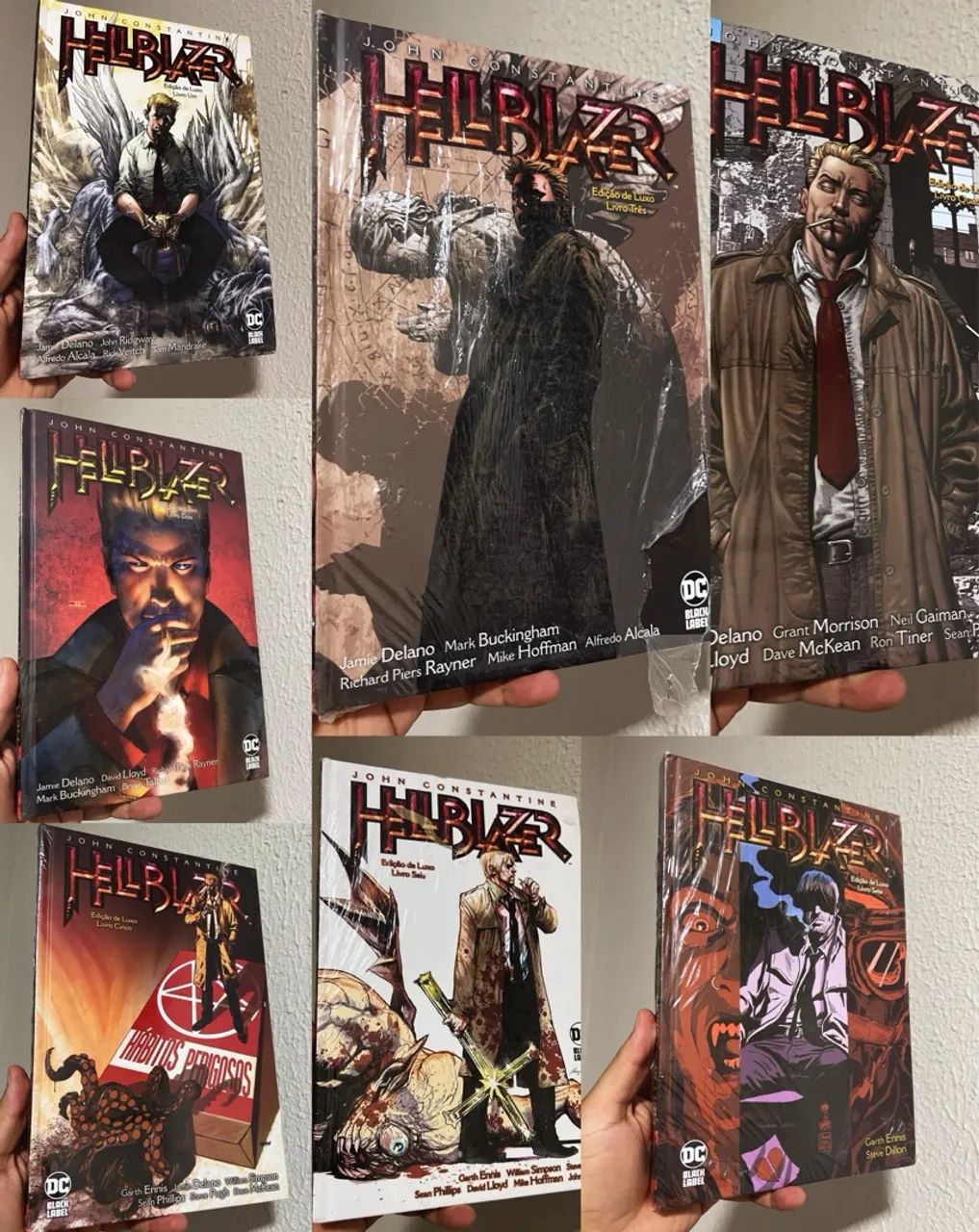 John Constantine Hellblazer edição de luxo 1 ao 7 capa dura lacradas 