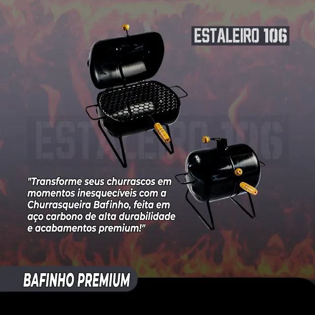 Churrasqueira  Bafinho Premium com Grelha Inox e Acabamento de Luxo - Foto 3