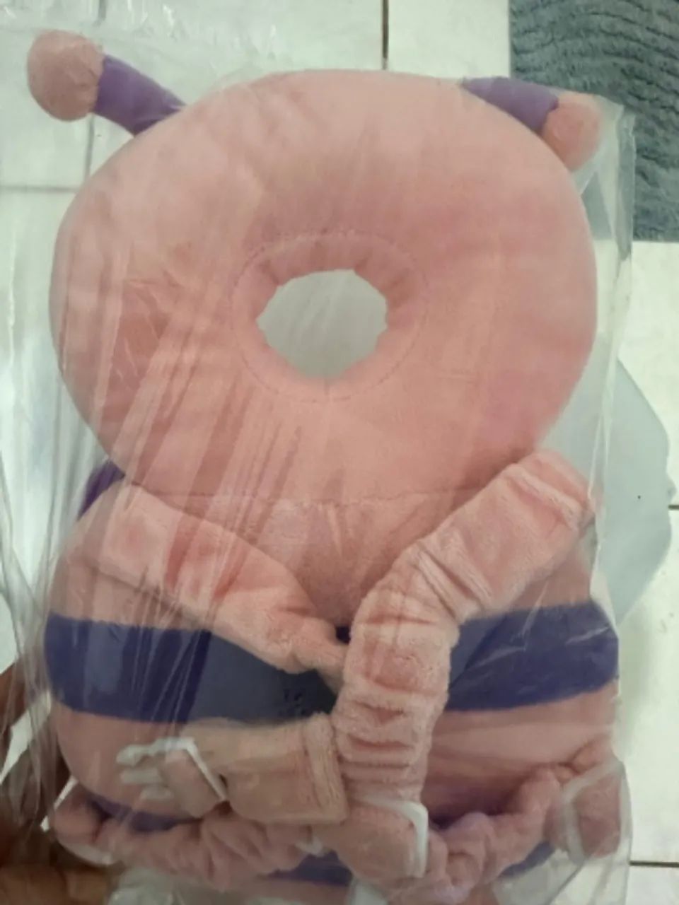 Mochila almofada proteção cabeça bebê - Foto 2