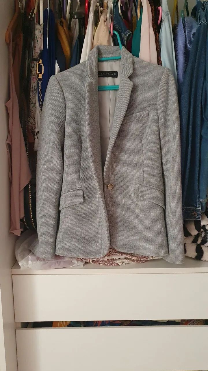 Casaco Blazer Cinza Zara 