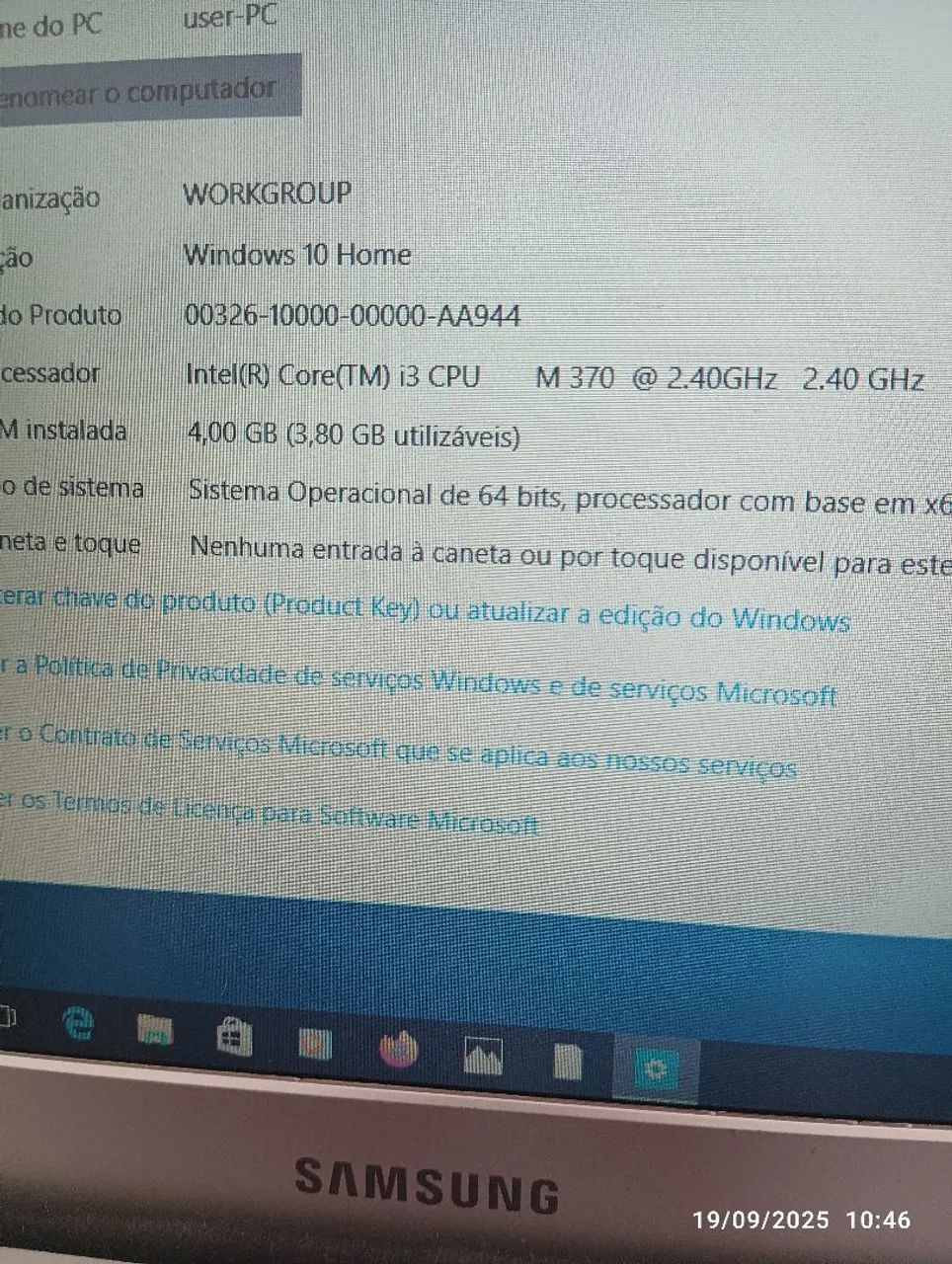 Notebook Samsung I3 modelo RV411 - Foto 3