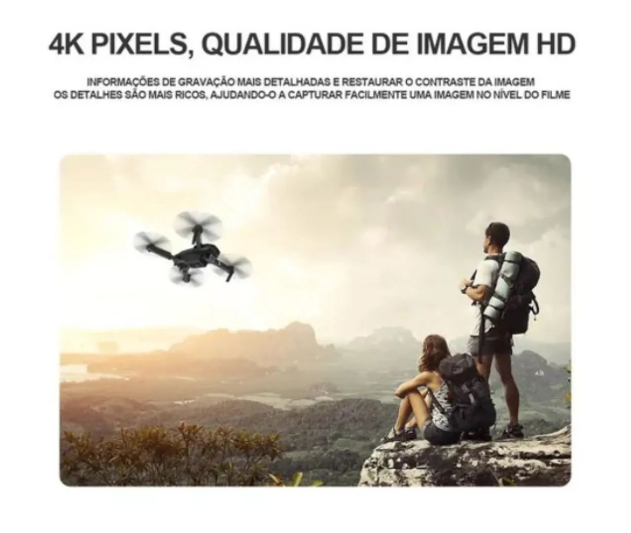 Drone E88 Profissional Para Fotografias e Filmagens Aéreas Camera 4K Duas Baterias  - Foto 5