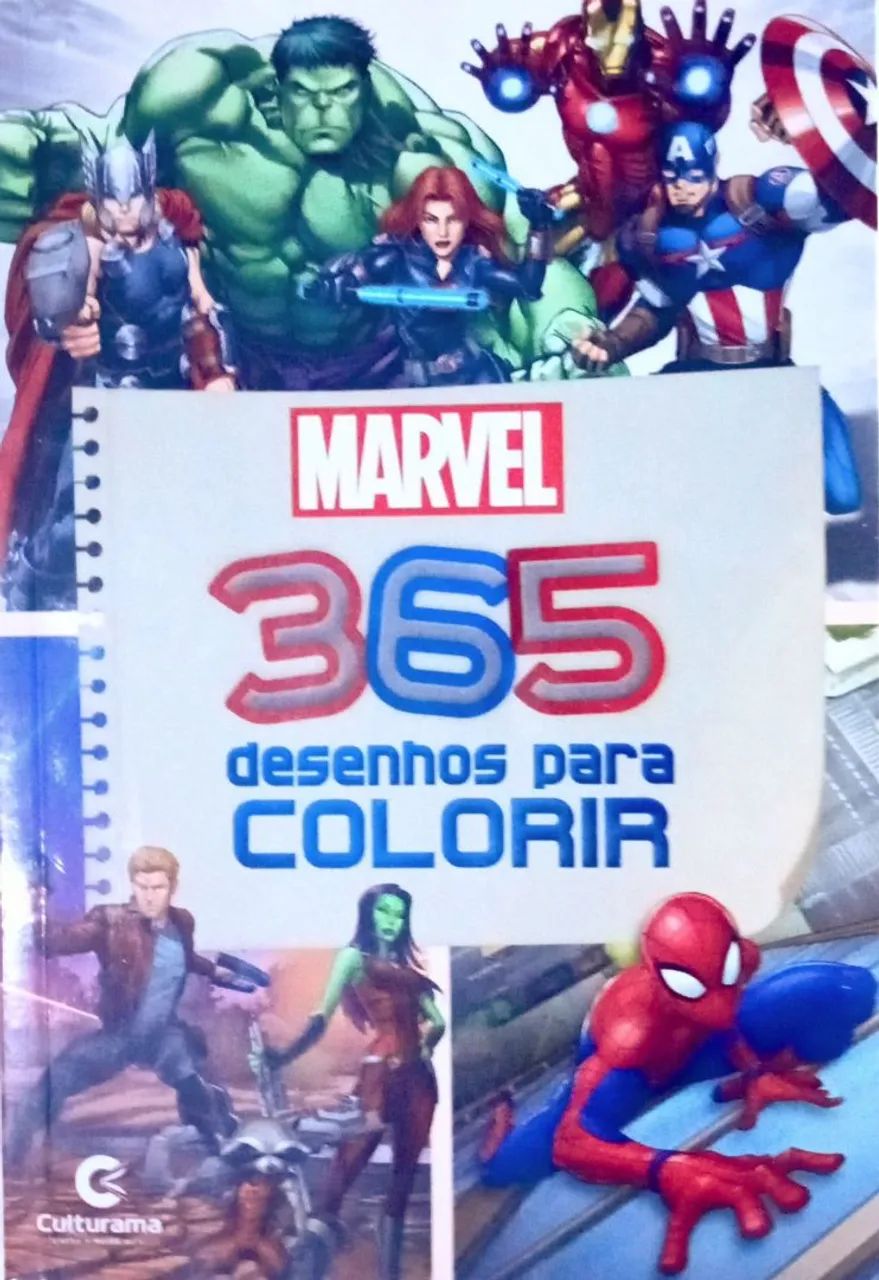 LIVRO DE PINTAR Marvel 365 Desenhos Para Colorir Estimule a criatividade e a arte 