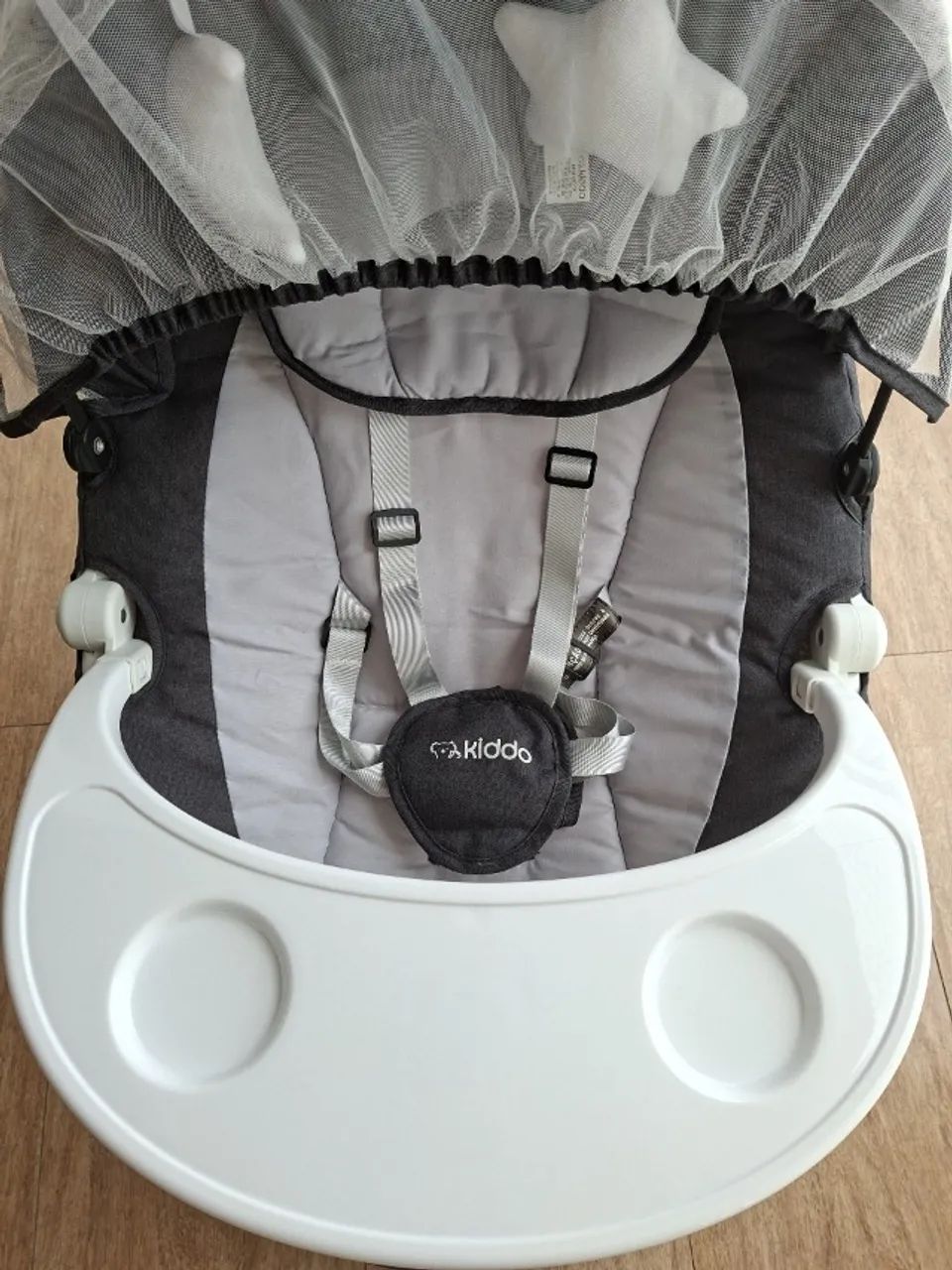 Cadeirinha de balanço Automatica Kiddo Loop Melange Preto - Foto 4