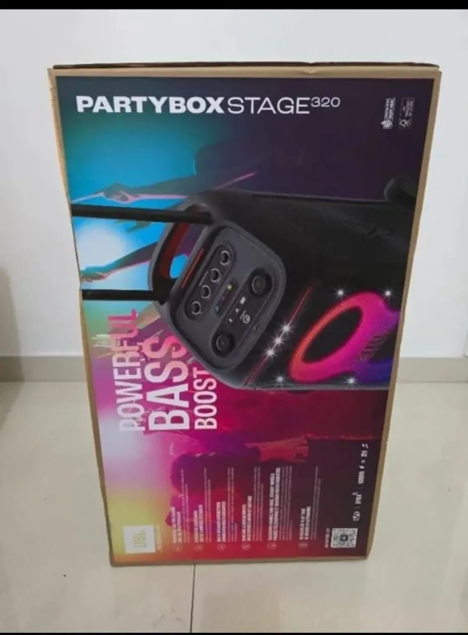 Caixa de Som JBL Partybox Stage 320 zero com nota fiscal na garantia