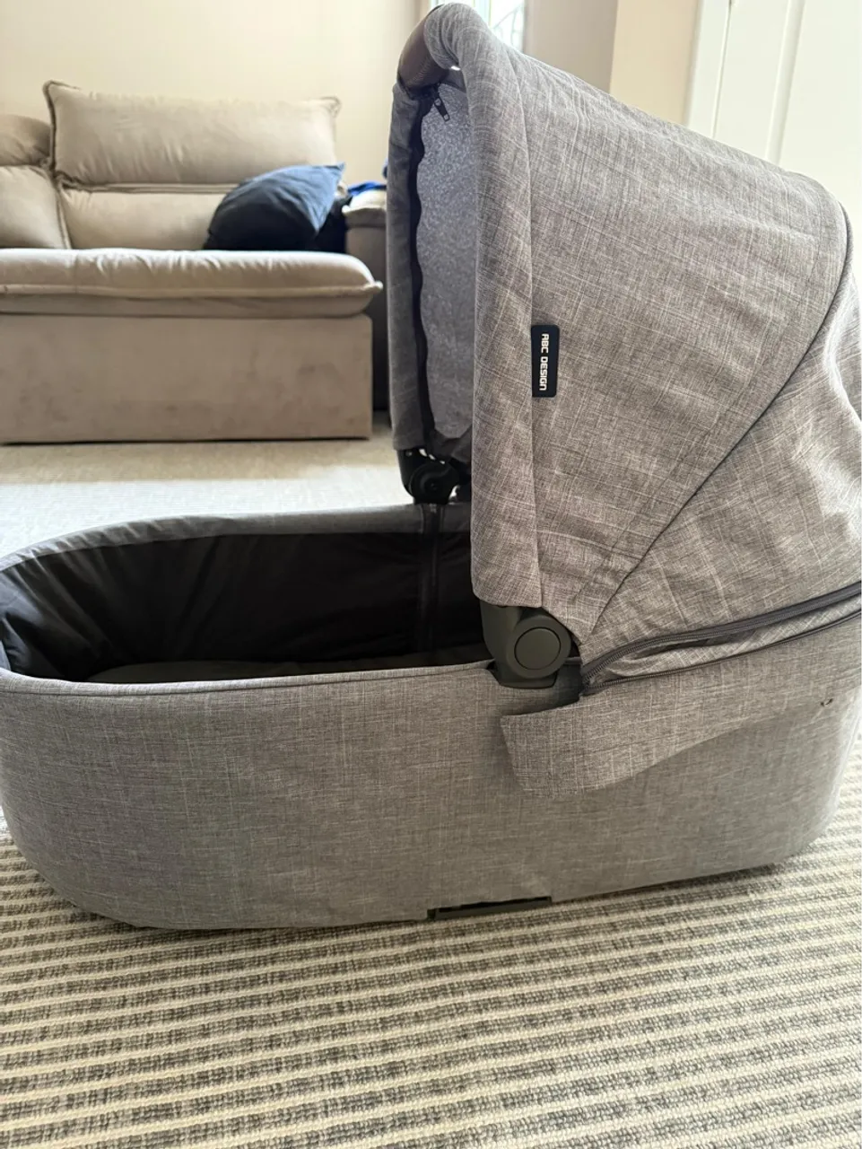 Cesto/moisés para bebê ABC Design - Moisés Carry Cot Asphalt Linha Diamond - Abc Design