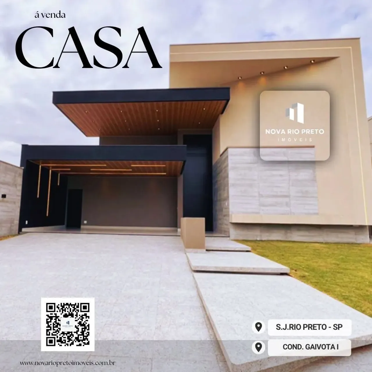 Casa em Condomínio para Venda em São José do Rio Preto, Residencial Gaivota I, 4 dormitóri