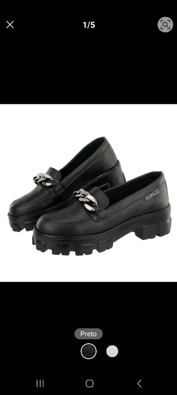 mocassim preto novo 36