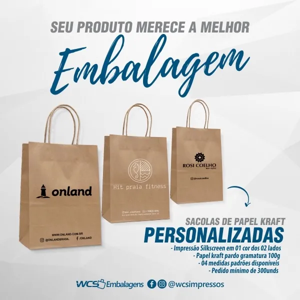 Sacola kraft personalizada