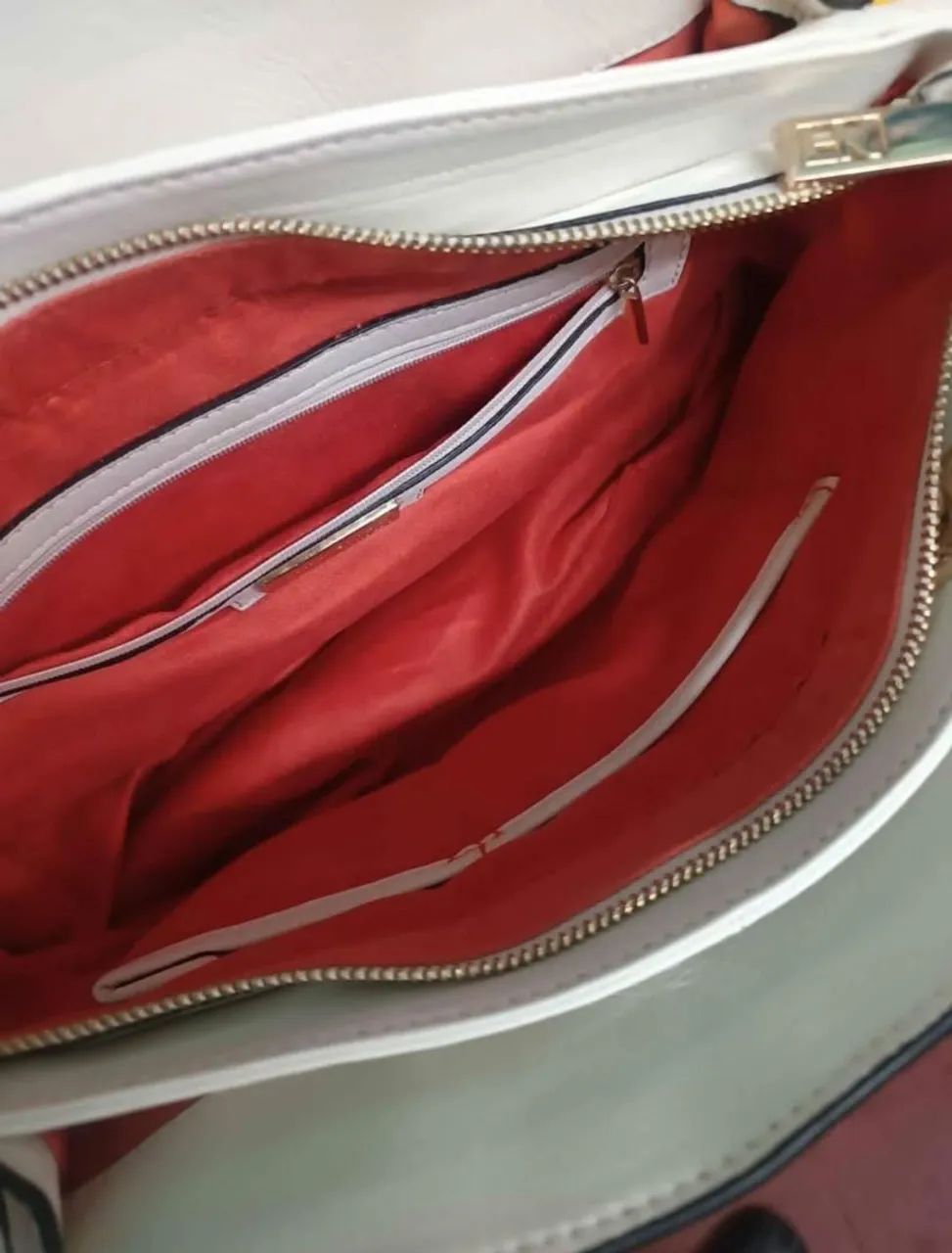 Bolsa de mão FK Leather - Bege - Foto 4