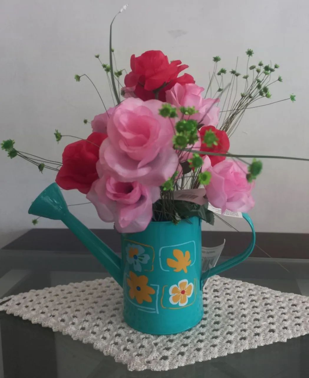 Regador floral metalico