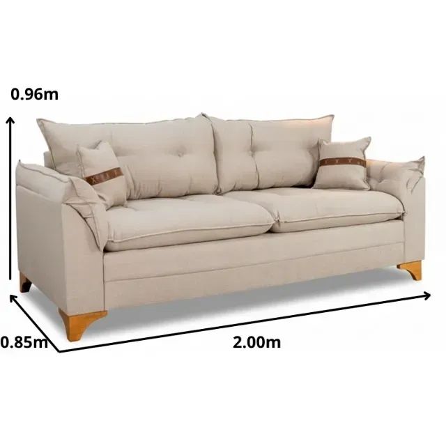 Sofá 3 Lugares Unno - Foto 2