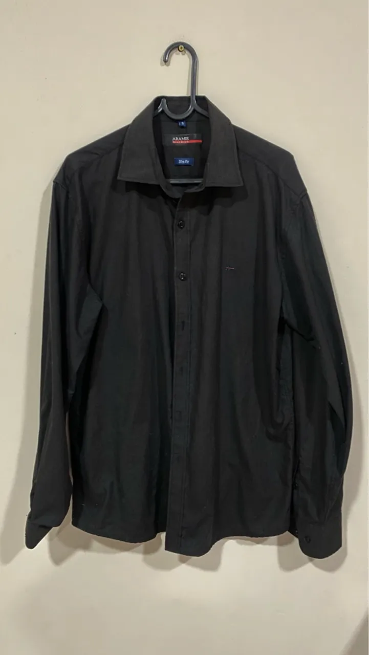 Camisa social Aramis preta M/G 3 - Slim Fit