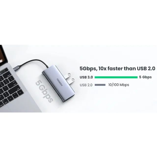 Hub Ugreen Adaptador Multifuncional 100W USB-C 9 em 1 CM498 - Foto 5