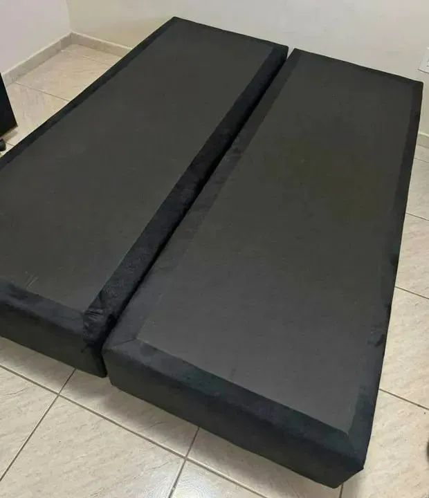 Base queen Suede Preto - Foto 2