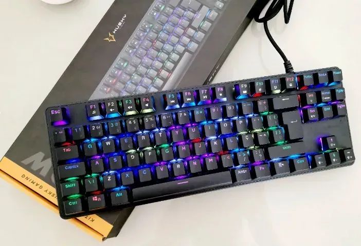 Teclado Mecânico Husky Gaming Snow, Switch Outemu Blue