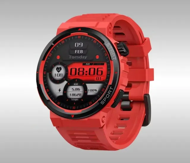Smartwatch Zeblaze com display amoled 3d, Ares 3 Plus - VERMELHO