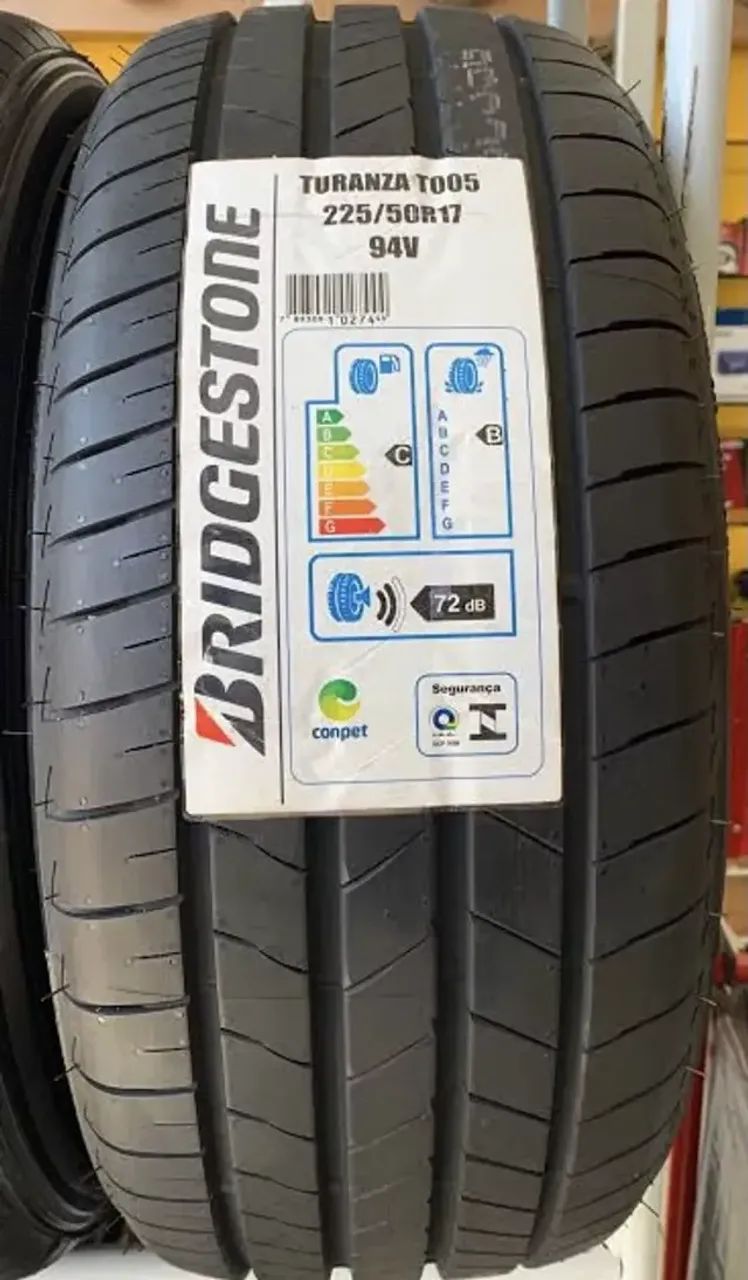 Jogo 4 Pneu Bridgestone Aro 17 Turanza T005 225/50R17 94V