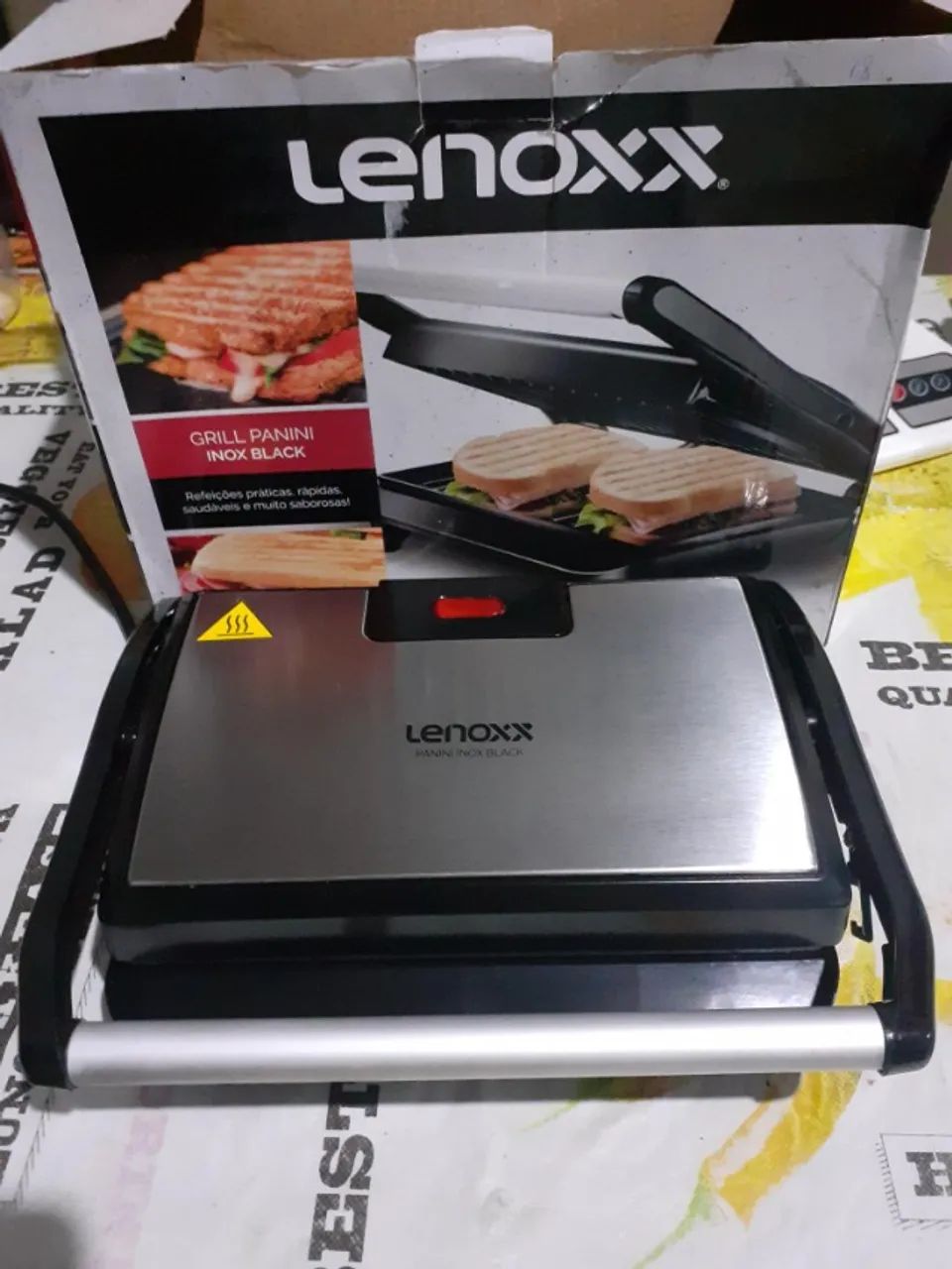 Grill Panini Inox Black Lenoxx - Foto 2