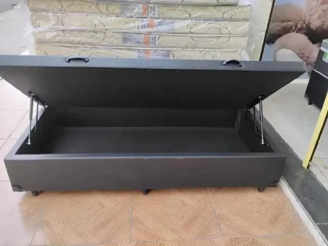 Cama Box com Baú Solteiro, Blindada nas laterais, cartão 12x! - Foto 4