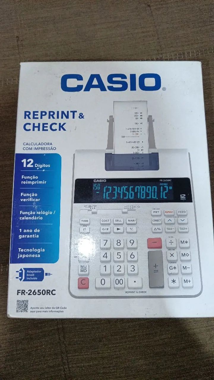 Calculadora Casio FR-2650RC com Impressão - 12 Dígitos