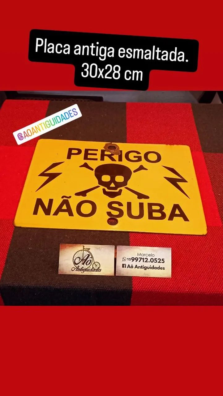 Placa antiga esmaltada 64306880337409120