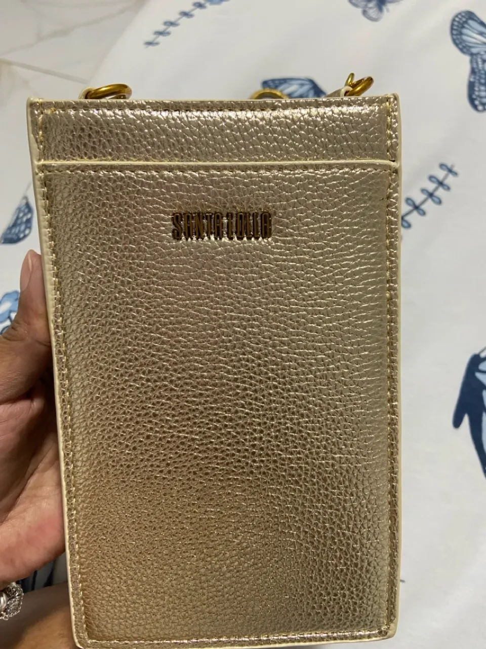Bolsa de Ombro Dourada