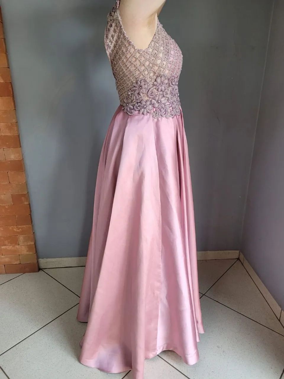 Vestido rosa rosé de festa - Foto 5