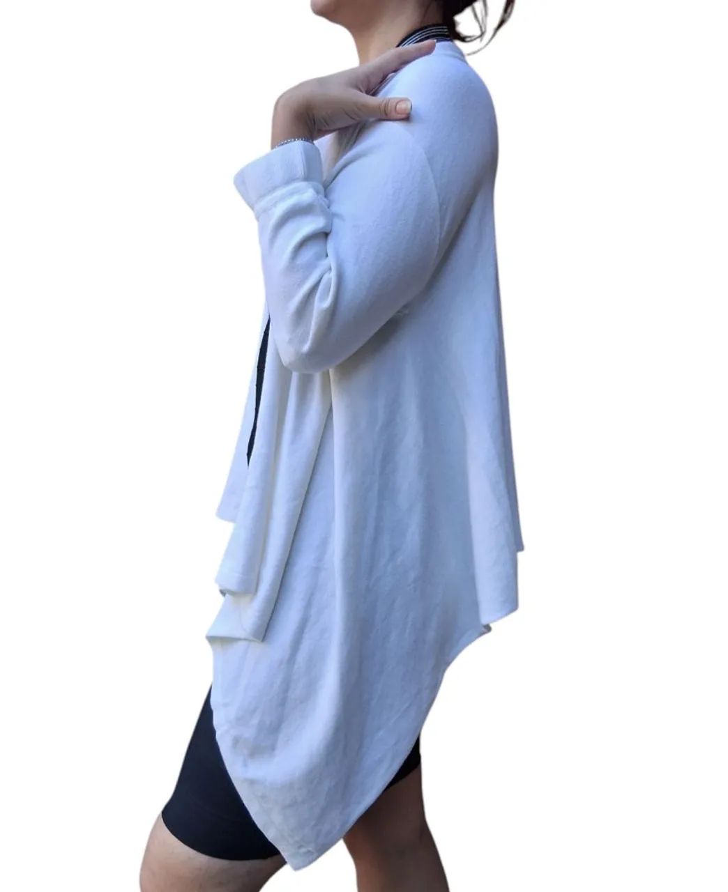 Cardigan branco feminino - Foto 3