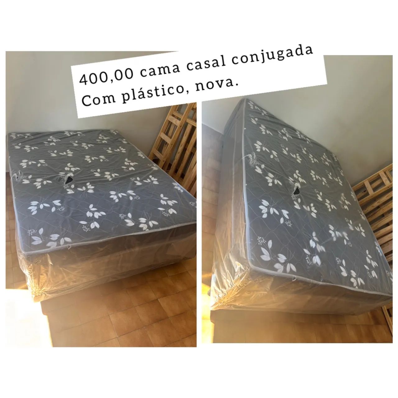 Cama casal box conjugada ? colchão macio.