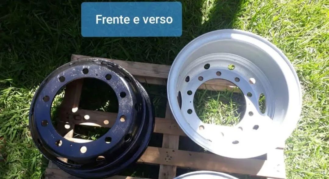 Rodas de ferro aro 20, 10 furos, Mercedes Benz, c/câmara. - Foto 2