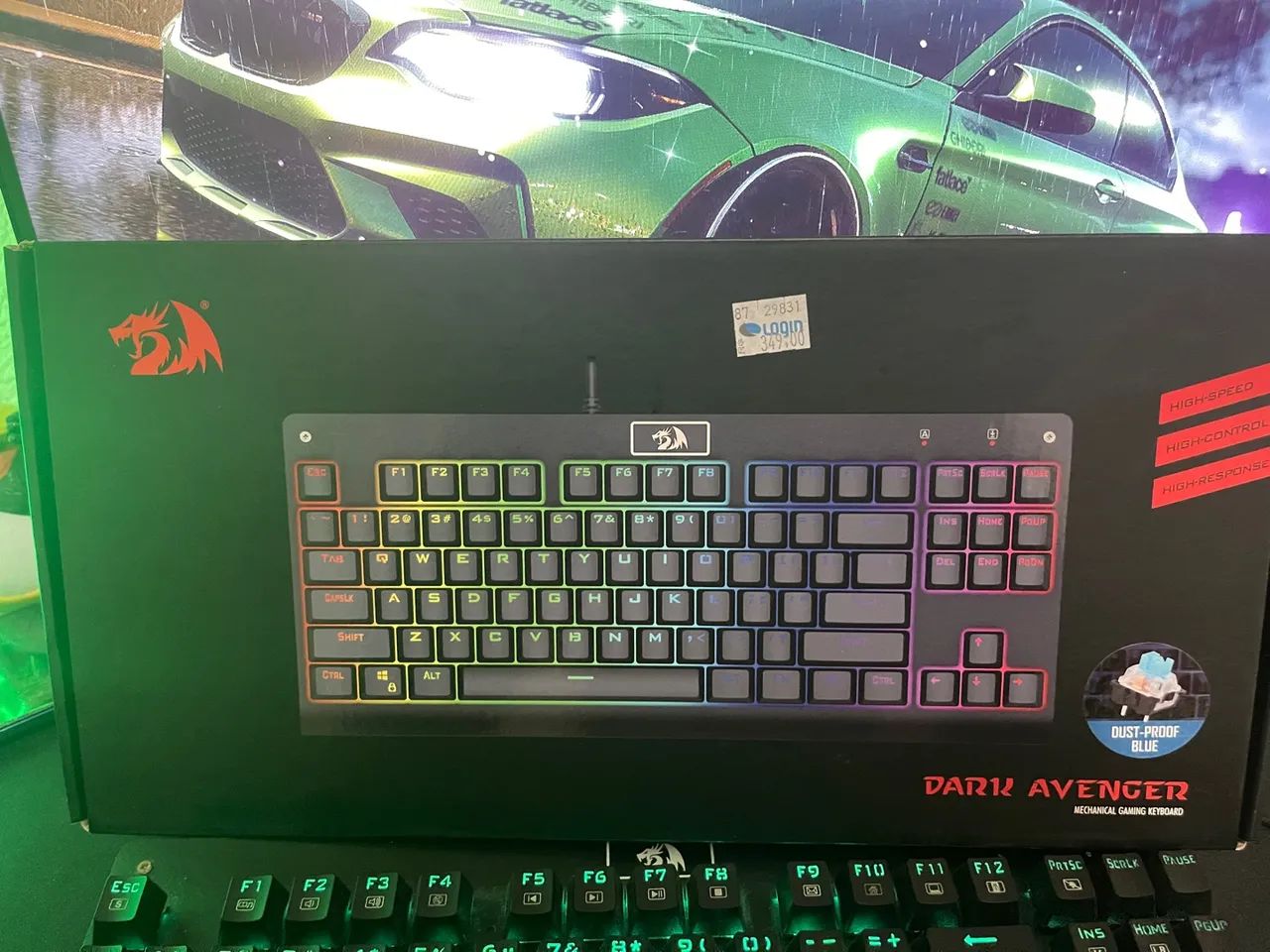 Teclado Gamer Dark Avenger switches blue - Foto 3