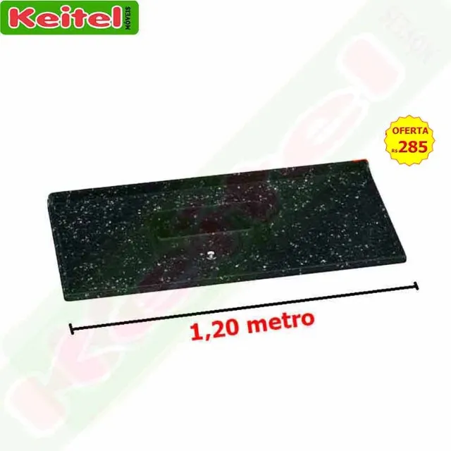 Pia Marmorite 120 cm Cor Preto Rajado