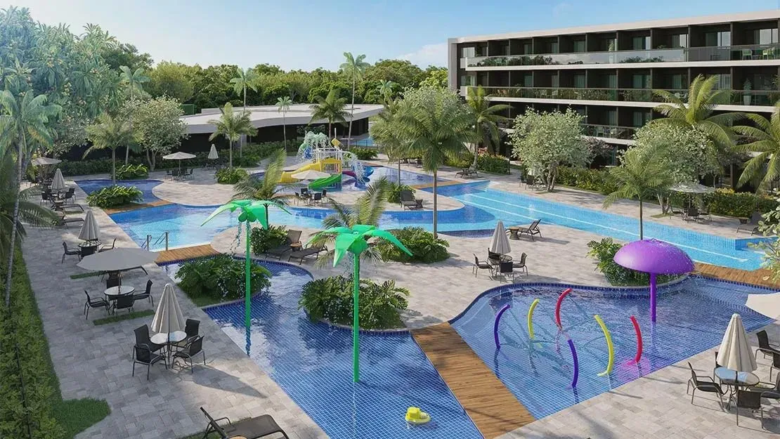 Makai Acquia Resort, 28 m2, varanda, 1 quarto para sua familia desfrutar em Muro Alto