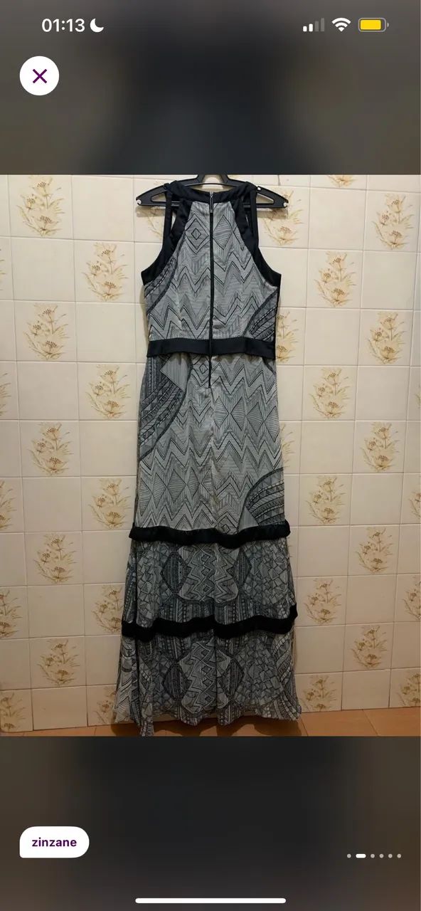 Vestido longo geométrico  - Foto 2