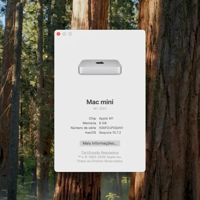 Mac Mini M1 2020 - 8gb Ram 256gb SSD - Novinho - Computadores e