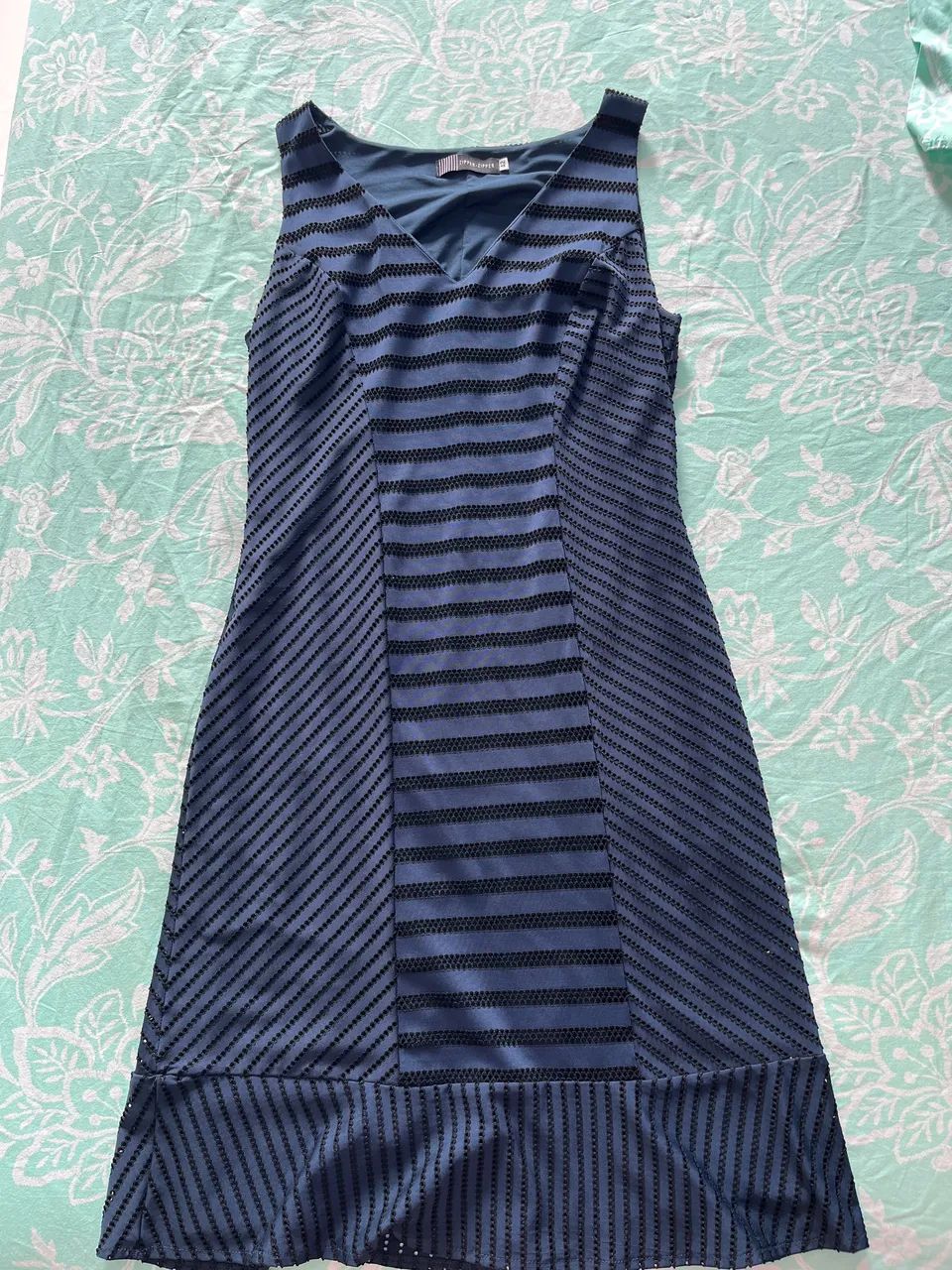 Vestido mid azul zipper zipper - Foto 4