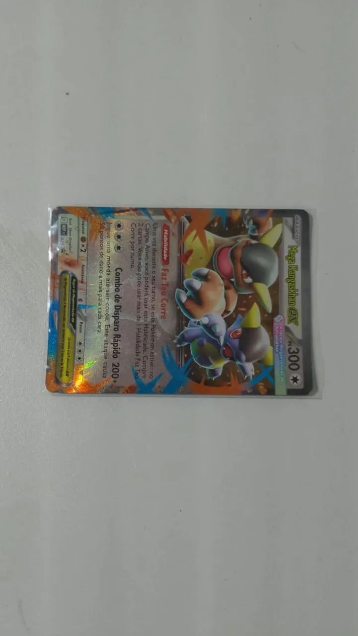 2 cartas raras Charmander e mega Kangaskhan EX 