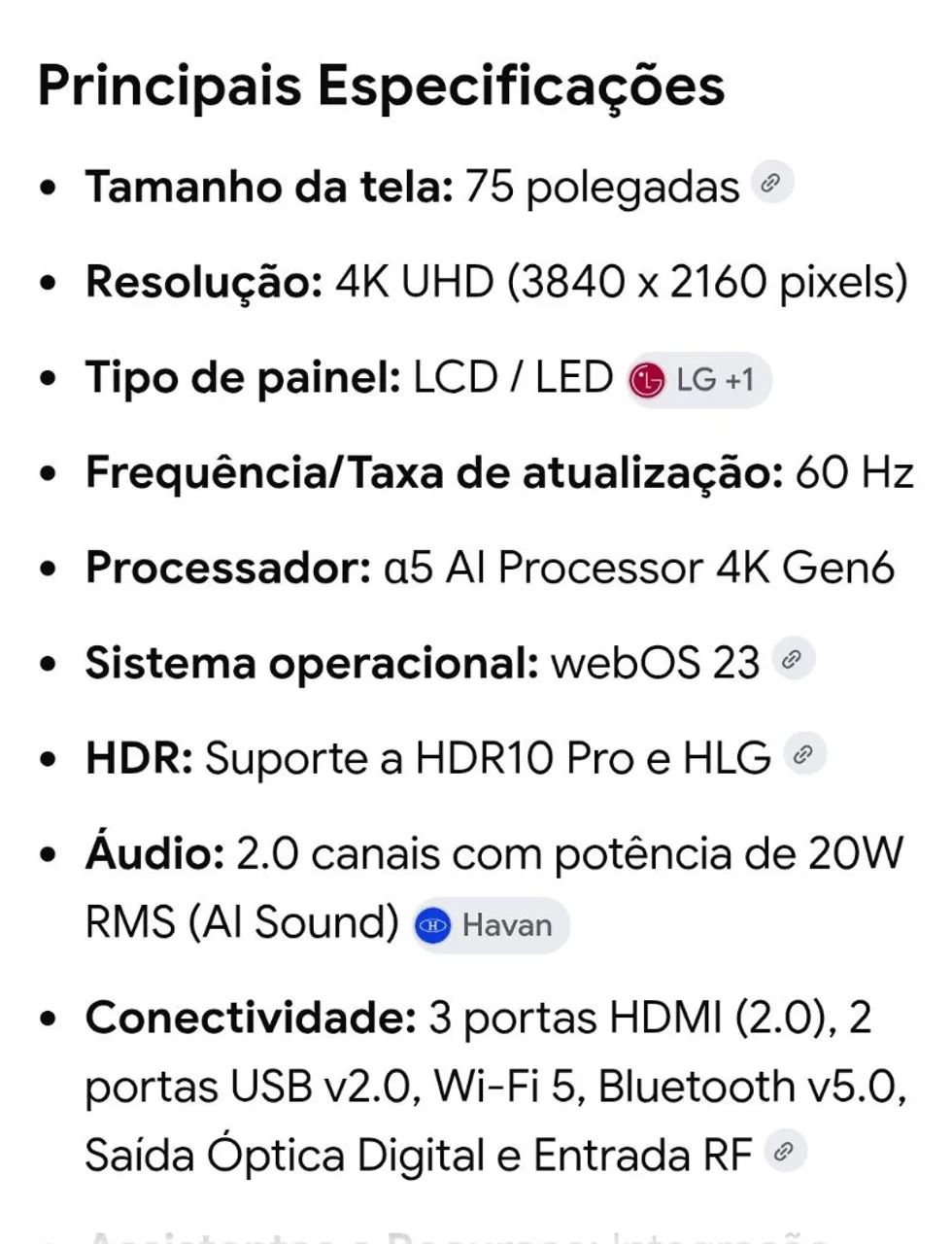 TV LG 75 POLEGADAS FUNCIONANDO TUDO! 